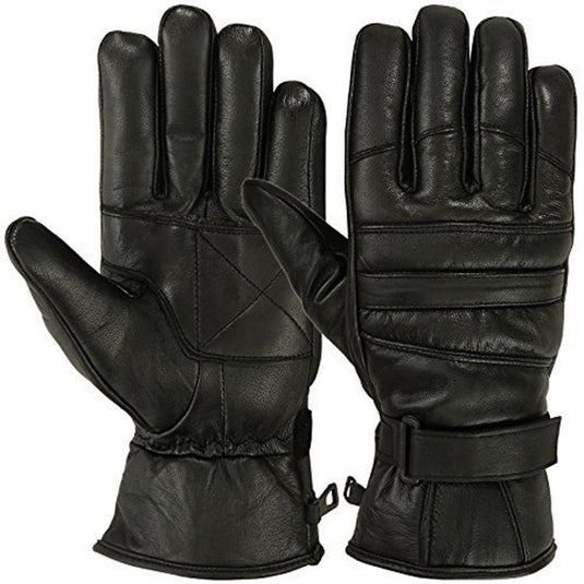 MRX - Mens Warm Winter Cold Weather Glove Leather Motorcycle Gloves Thermal Linning