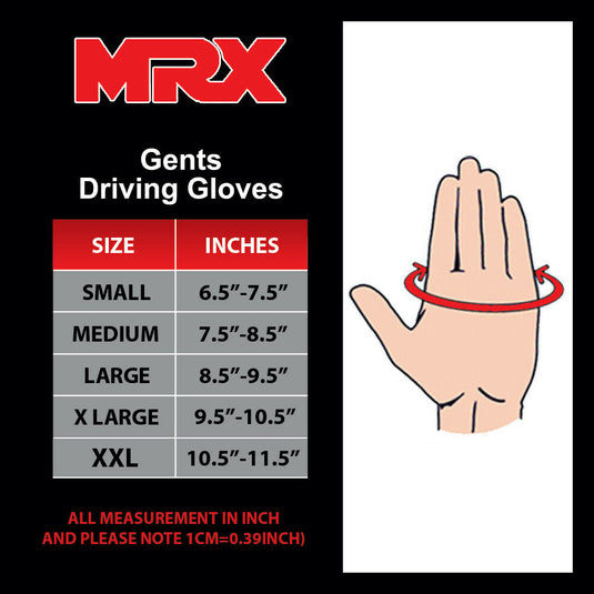 MRX - Mens Warm Winter Cold Weather Glove Leather Motorcycle Gloves Thermal Linning