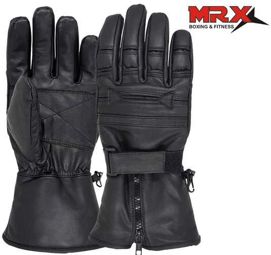 MRX - Mens Leather Gloves Winter Cold Weather Motorcycle Driving