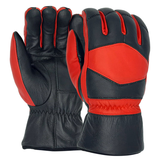MRX - Mens Warm Winter Cold Weather Glove Leather Motorcycle Gloves Thermal Linning
