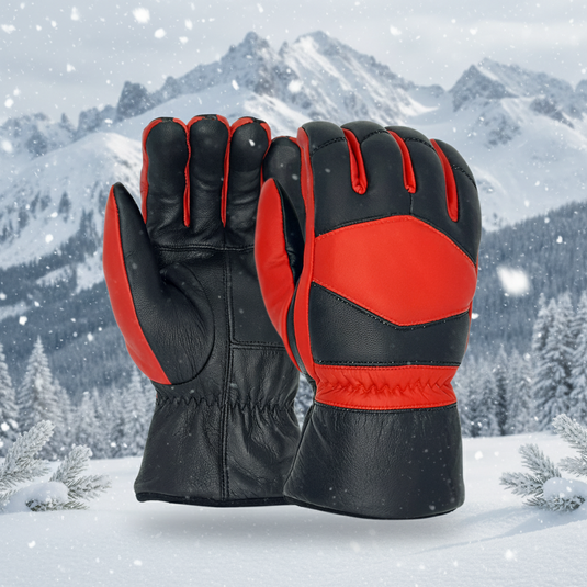 MRX - Mens Warm Winter Cold Weather Glove Leather Motorcycle Gloves Thermal Linning