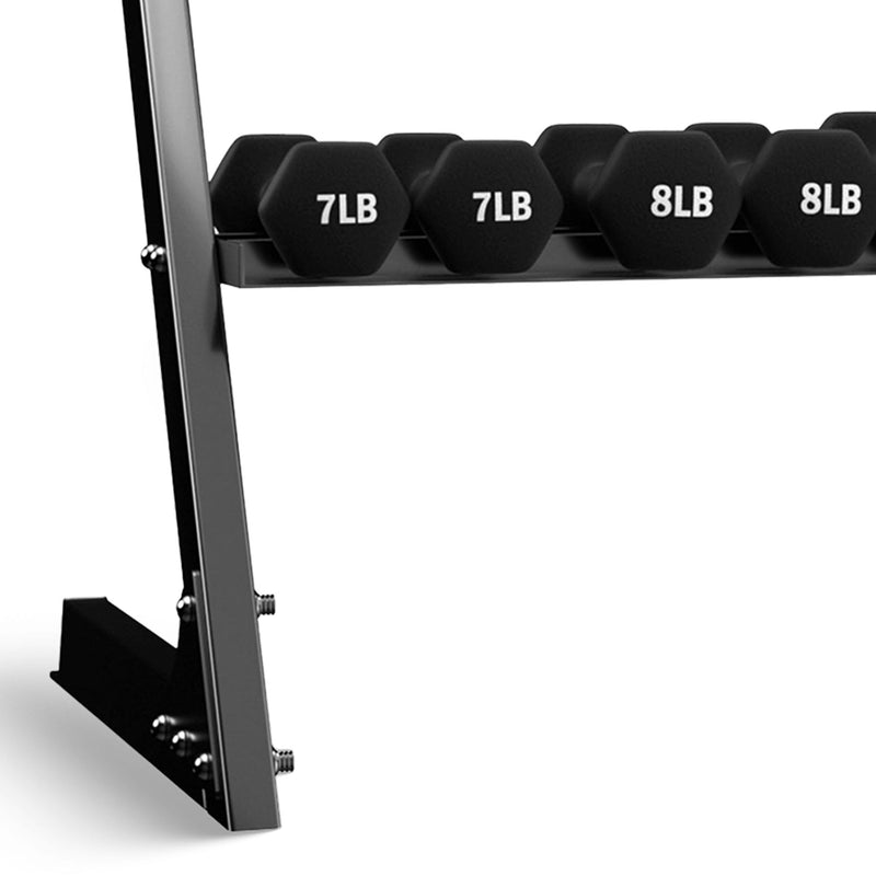 Load image into Gallery viewer, BalanceFrom Fitness 110 Pound Neoprene Coated Dumbbell Set with Stand, Black
