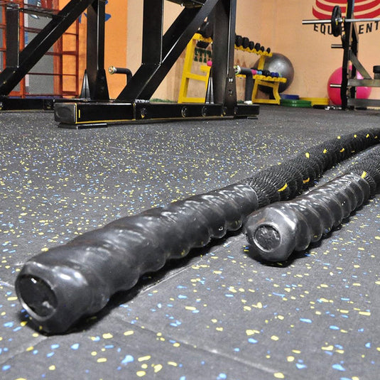 BalanceFrom 3 Strand Training Rope, Durable Workout Equipment, 50 Feet, Black