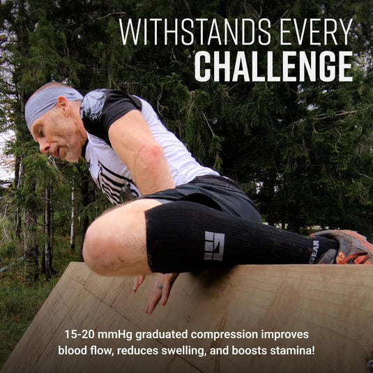 Mudgear - Tall Compression Socks (Black/Gray)