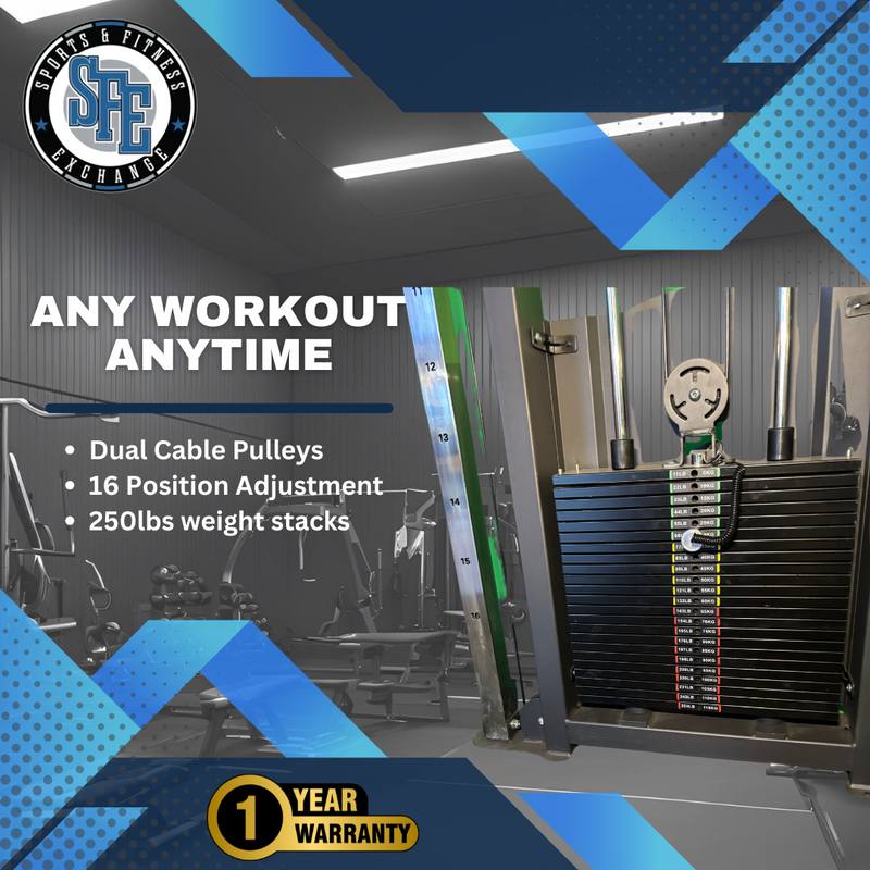 Load image into Gallery viewer, SFE - Commercial Functional Trainer with 250lb weight stacks (New)
