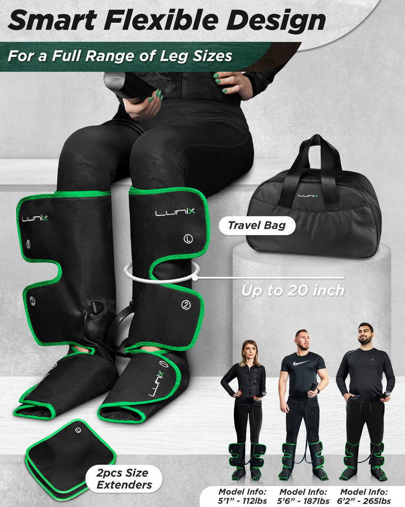 Load image into Gallery viewer, Lunix - LX1 FOOT AND CALF COMPRESSION MASSAGER GREEN
