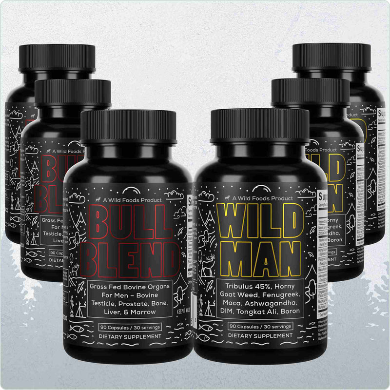 Load image into Gallery viewer, Wild Foods - Wild Man Herbal Stack - 3x - Man Stack (WM+BB) (Save $40!)
