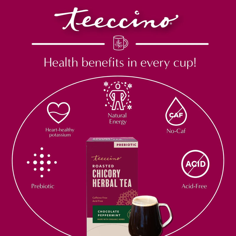 Load image into Gallery viewer, Teeccino - Chocolate Peppermint Roasted Herbal Tea
