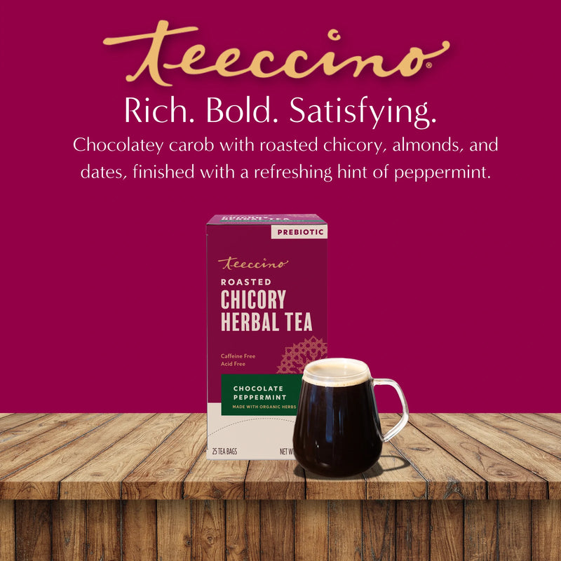 Load image into Gallery viewer, Teeccino - Chocolate Peppermint Roasted Herbal Tea
