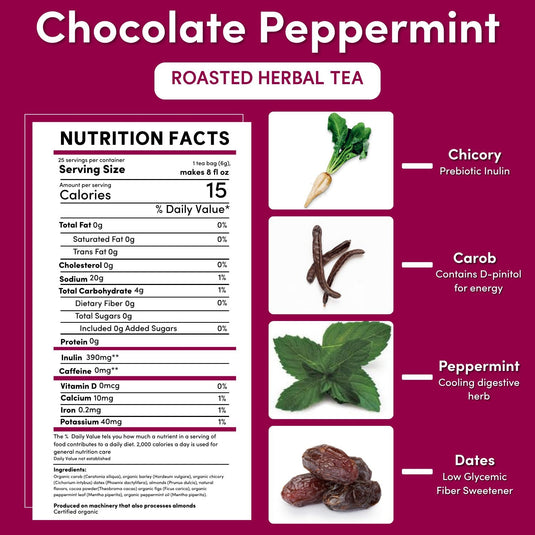 Teeccino - Chocolate Peppermint Roasted Herbal Tea