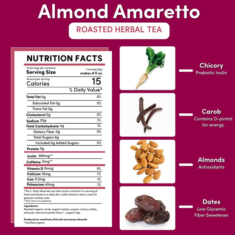 Load image into Gallery viewer, Teeccino - Almond Amaretto Roasted Herbal Tea
