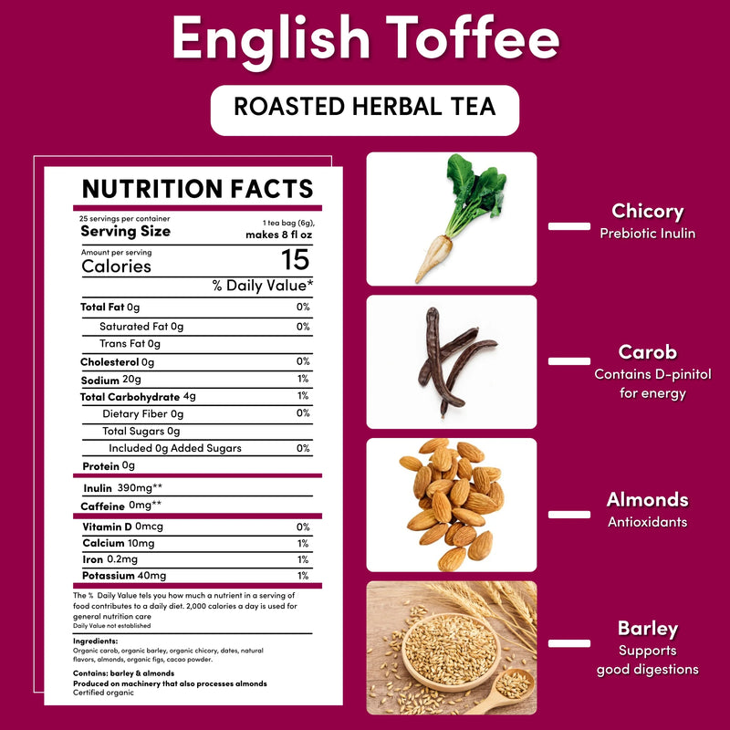 Load image into Gallery viewer, Teeccino - English Toffee Roasted Herbal Tea
