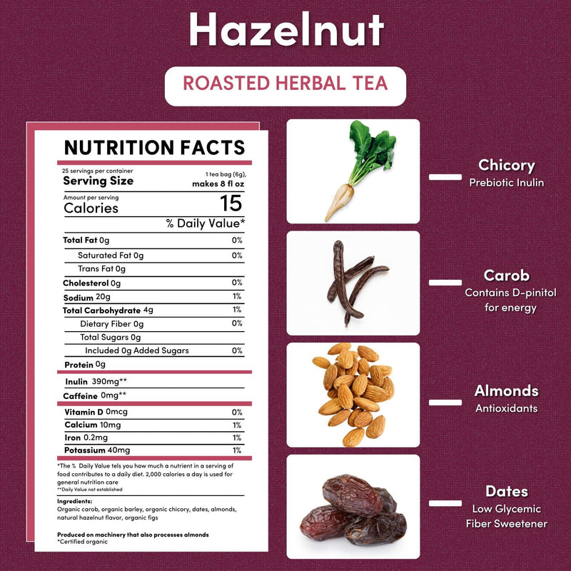 Load image into Gallery viewer, Teeccino - Hazelnut Roasted Herbal Tea

