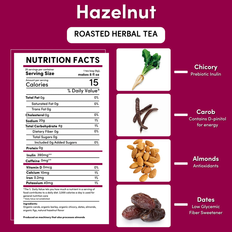 Load image into Gallery viewer, Teeccino - Hazelnut Roasted Herbal Tea
