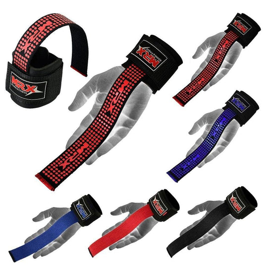 MRX - Weight Lifting Bar Straps With Wrist Wraps Heavy Duty Bodybuilding Workout Gym Strap