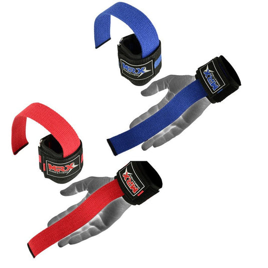 MRX - 2 Pairs Weight Lifting Bar Straps for Men or Women Gym Workout with Wrist Support