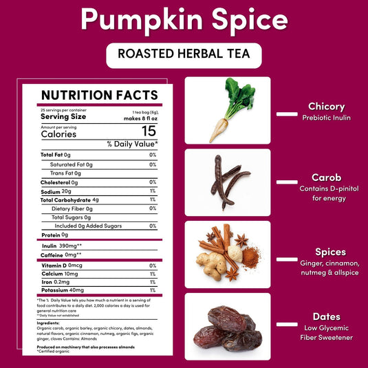 Teeccino - Pumpkin Spice Roasted Herbal Tea