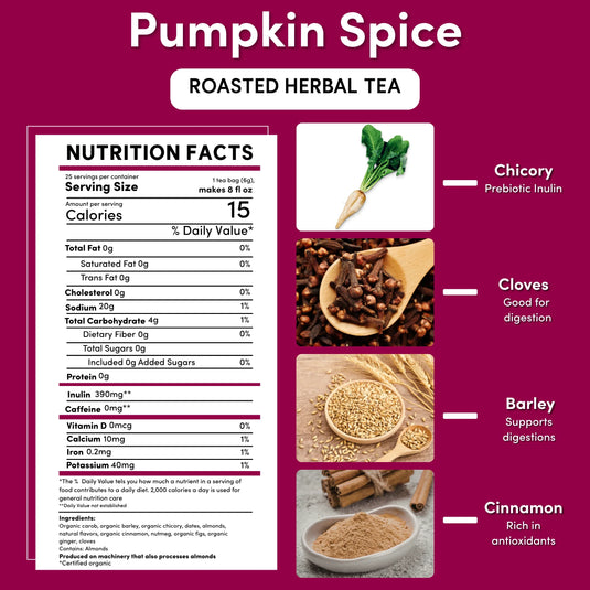 Teeccino - Pumpkin Spice Roasted Herbal Tea