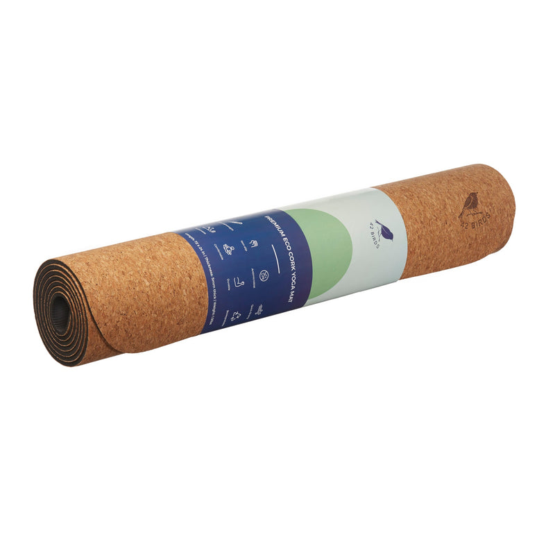 Load image into Gallery viewer, 42 Birds - Cork Lightweight Yoga Mat “The Robin”
