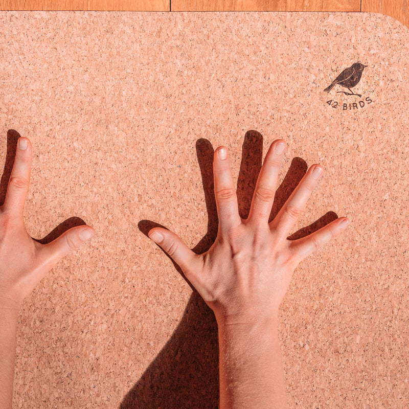 Load image into Gallery viewer, 42 Birds - Cork Lightweight Yoga Mat “The Robin”
