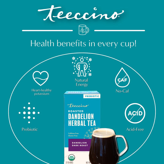 Teeccino - Dandelion Dark Roast Roasted Herbal Tea