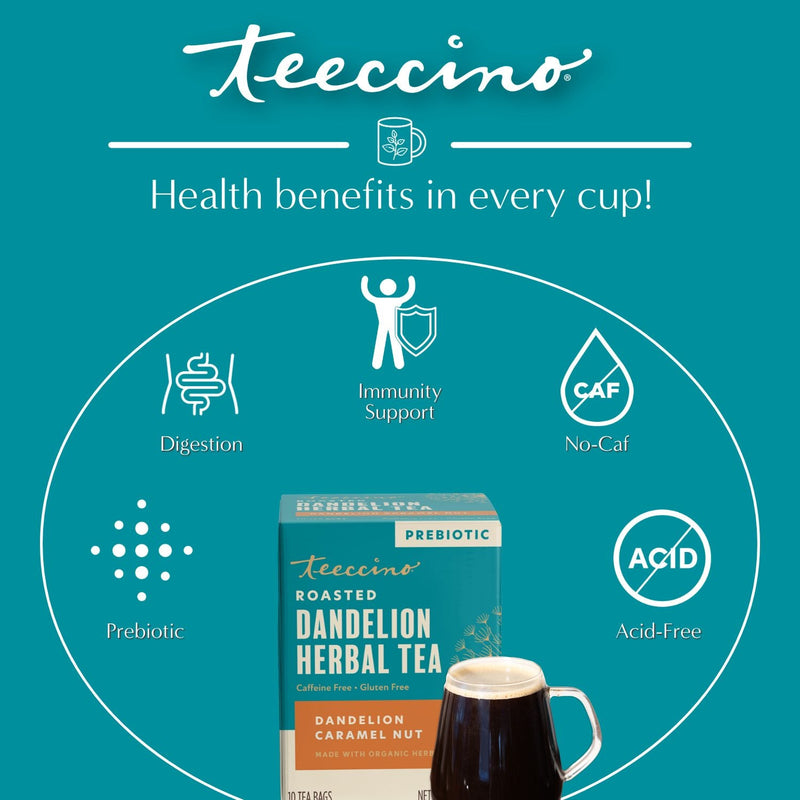 Load image into Gallery viewer, Teeccino - Dandelion Caramel Nut Roasted Herbal Tea
