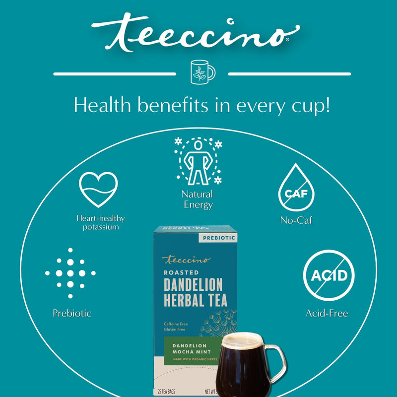 Load image into Gallery viewer, Teeccino - Dandelion Mocha Mint Roasted Herbal Tea

