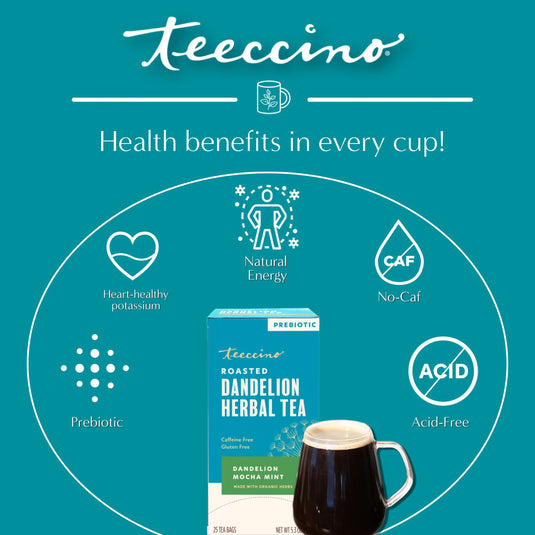 Teeccino - Dandelion Mocha Mint Roasted Herbal Tea
