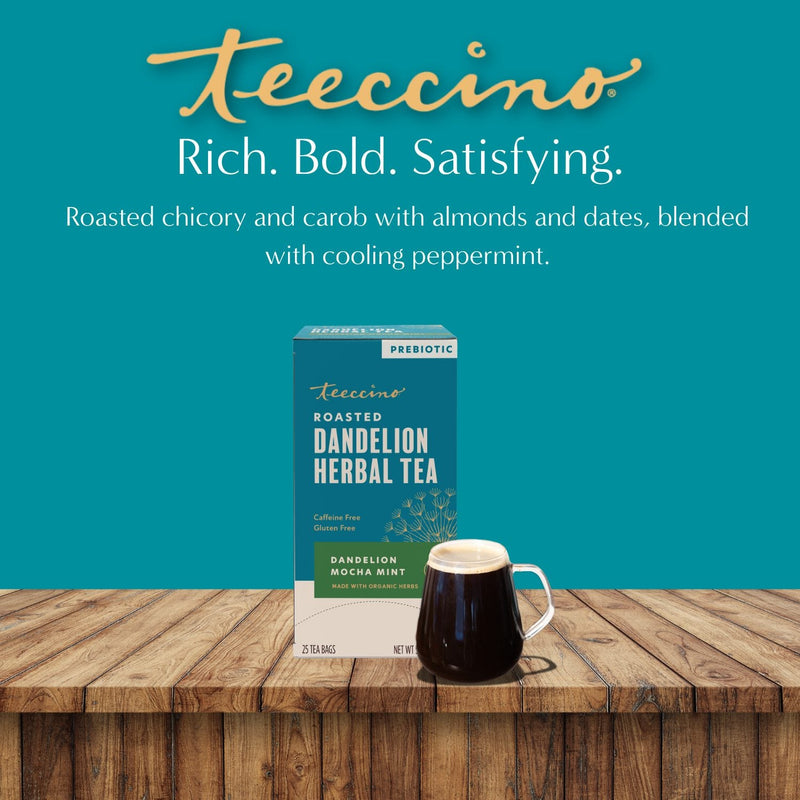 Load image into Gallery viewer, Teeccino - Dandelion Mocha Mint Roasted Herbal Tea
