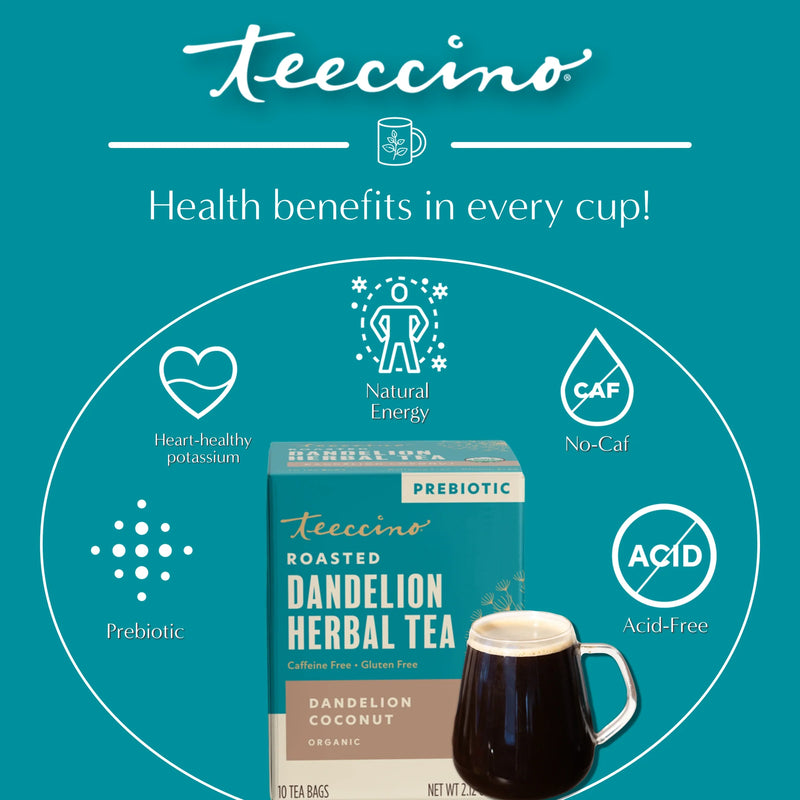Load image into Gallery viewer, Teeccino - Dandelion Coconut Roasted Herbal Tea
