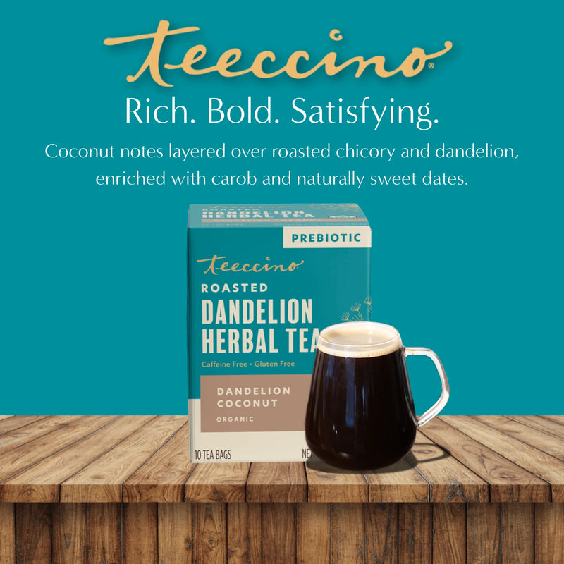Load image into Gallery viewer, Teeccino - Dandelion Coconut Roasted Herbal Tea
