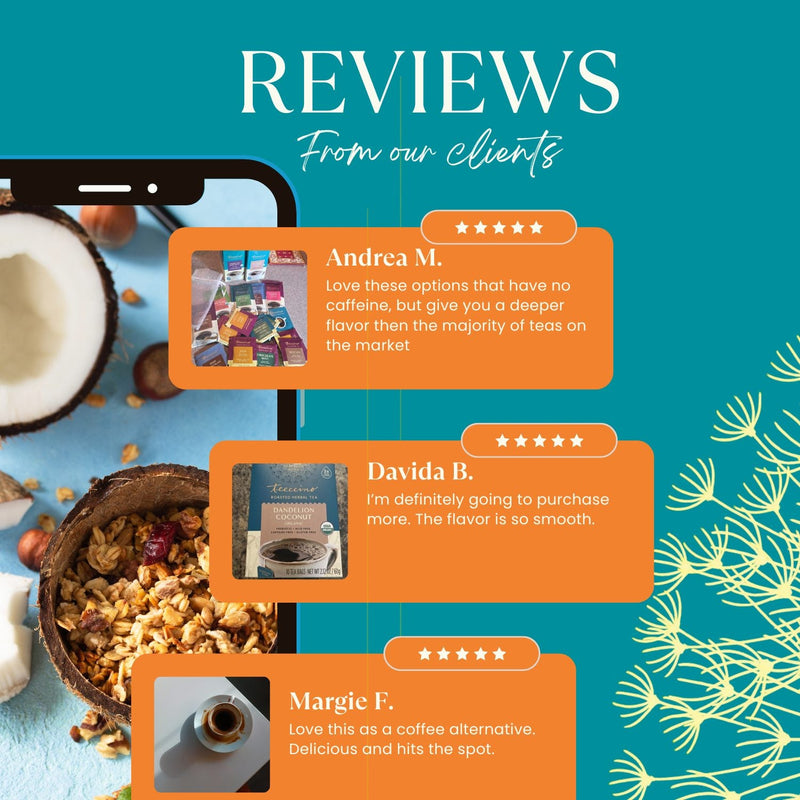 Load image into Gallery viewer, Teeccino - Dandelion Coconut Roasted Herbal Tea
