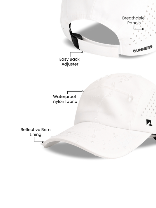 Runner's Athletics - White 5-Panel Hat