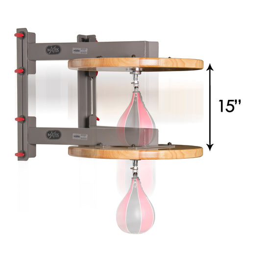 XMARK - Wall Mounted Speed Bag Platform with Shackle Swivel for MMA and Boxing