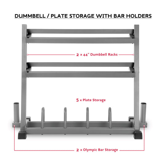 XMARK - All-In-One Storage Solution, Dumbbells, Weight Plates and Barbells