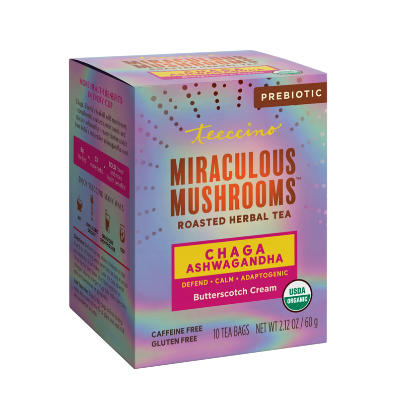 Load image into Gallery viewer, Teeccino - Chaga Ashwagandha Butterscotch Cream Mushroom Herbal Tea
