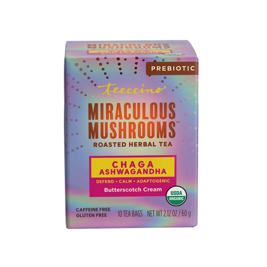 Teeccino - Chaga Ashwagandha Butterscotch Cream Mushroom Herbal Tea