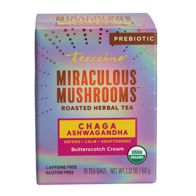 Load image into Gallery viewer, Teeccino - Chaga Ashwagandha Butterscotch Cream Mushroom Herbal Tea
