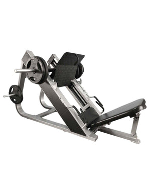 Muscle D Fitness - 45-Degree Compact Leg Press - Space Saving Design, Plate Loaded, Adjustable Back Pad