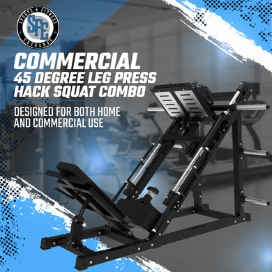 SFE - Commercial 45 Degree Plate Loaded Leg Press Hack Squat Combo (New)