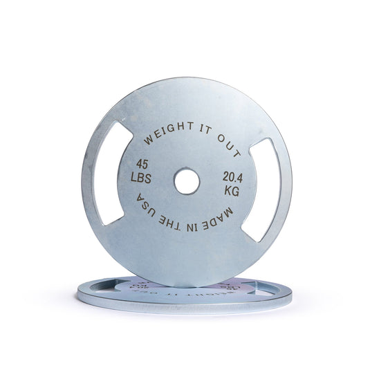 Weight It Out - Pre-Order Only: Custom Engraved Solid Steel Calibrated Weight Plate Pairs American Made