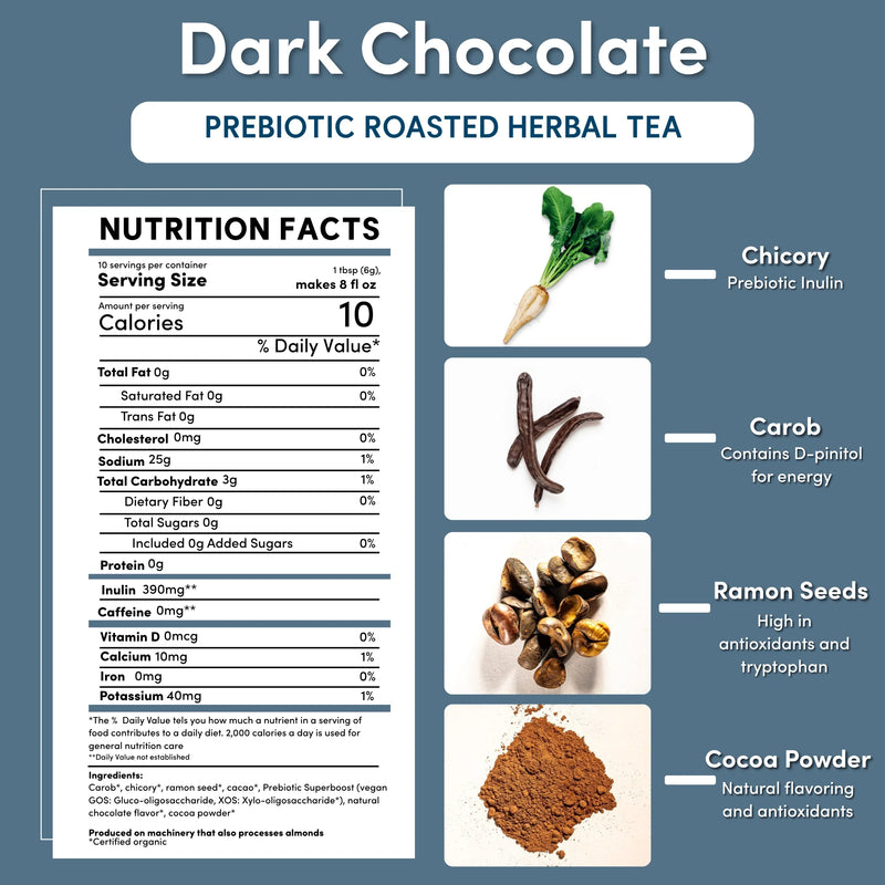 Load image into Gallery viewer, Teeccino - Dark Chocolate Prebiotic SuperBoost Herbal Tea
