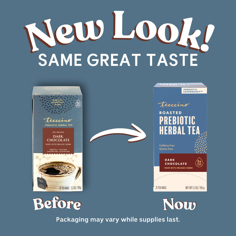 Load image into Gallery viewer, Teeccino - Dark Chocolate Prebiotic SuperBoost Herbal Tea
