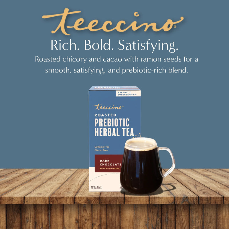 Load image into Gallery viewer, Teeccino - Dark Chocolate Prebiotic SuperBoost Herbal Tea
