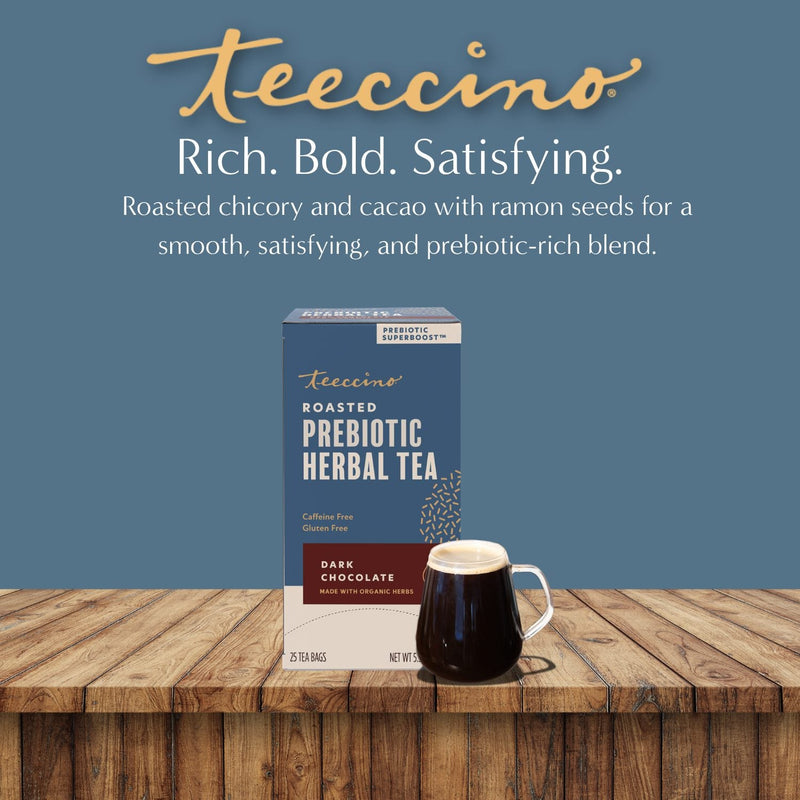 Load image into Gallery viewer, Teeccino - Dark Chocolate Prebiotic SuperBoost Herbal Tea
