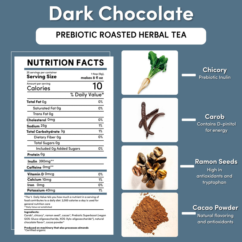 Load image into Gallery viewer, Teeccino - Dark Chocolate Prebiotic SuperBoost Herbal Tea
