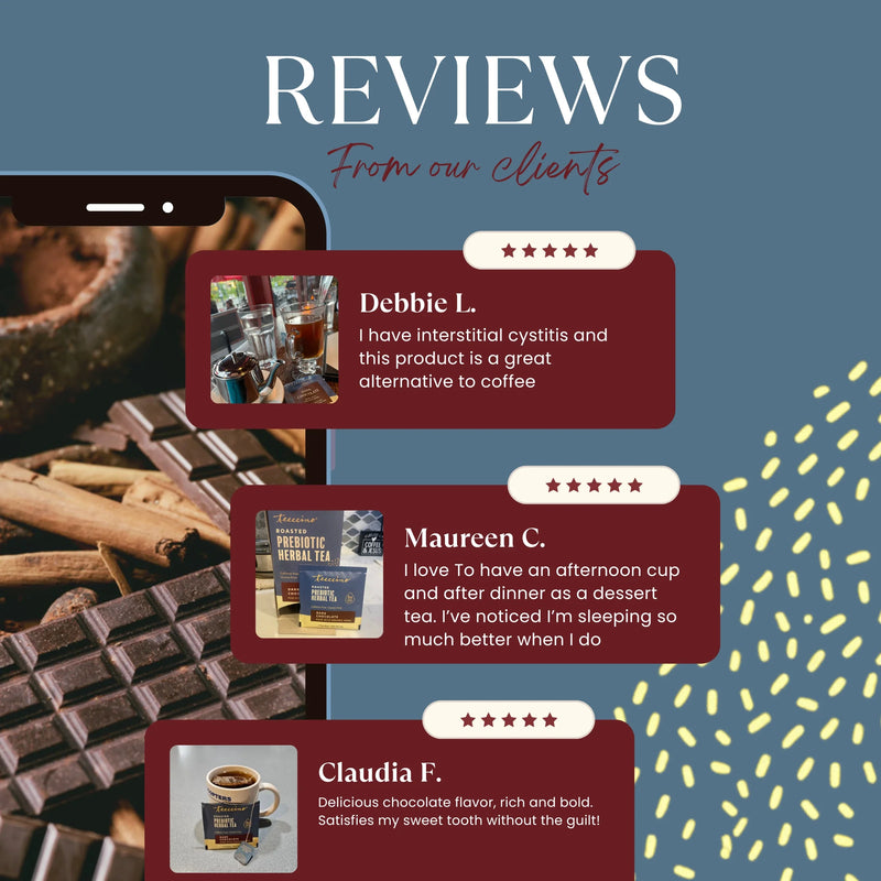 Load image into Gallery viewer, Teeccino - Dark Chocolate Prebiotic SuperBoost Herbal Tea
