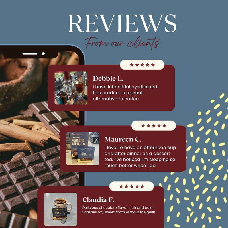 Load image into Gallery viewer, Teeccino - Dark Chocolate Prebiotic SuperBoost Herbal Tea
