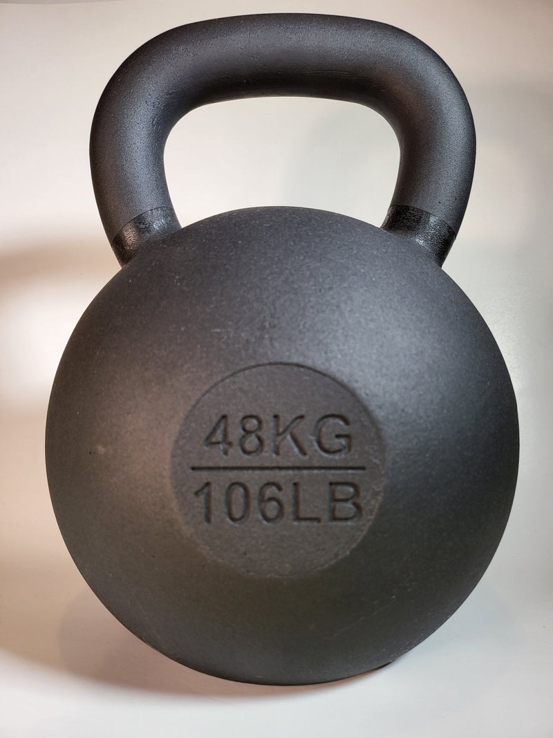 Load image into Gallery viewer, SoCal Kettlebellz - 48 kg (106 lb) Powder-Coated Cast-Iron Kettlebell – Black
