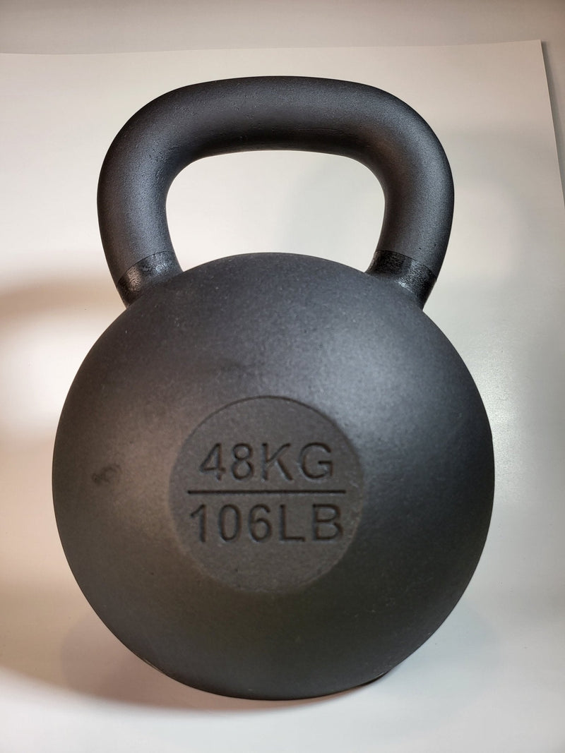 Load image into Gallery viewer, SoCal Kettlebellz - 48 kg (106 lb) Powder-Coated Cast-Iron Kettlebell – Black
